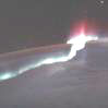 Снимок полярного сияния из космоса